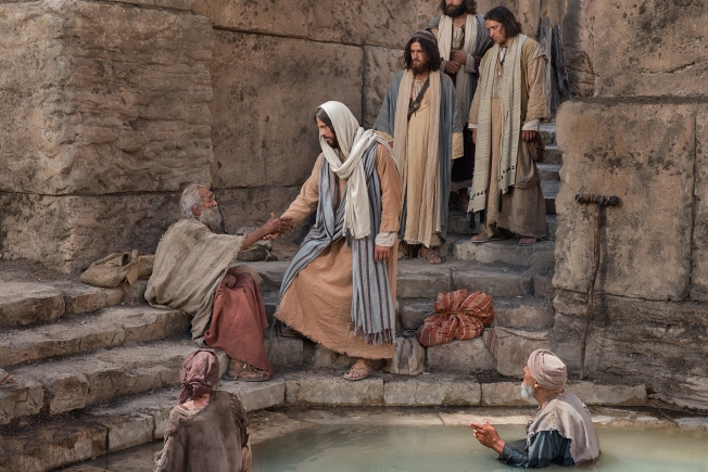 Jesus shows compassion and heals the man who has been waiting in vain at the pool of Bethesda.